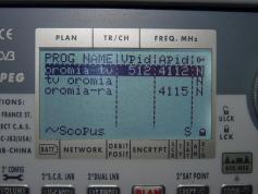 Arabsat 2B at 20.0 e- medium power beam-3 717 R Oromia TV-NIT data